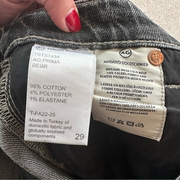 Adriano Goldschmeid Prima Cigarette Leg Jeans. Size 29. Faded black. - Picture 7 of 12